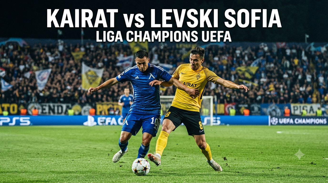 Kairat vs Levski Sofia Liga Champions UEFA Malam Ini Pukul 22.00 WIB Streaming Berkualitas Dengan Tigoals